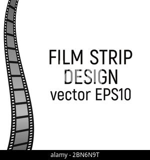 Filmstrip design. Vector illustration. Movie record Border picture Stock Vector