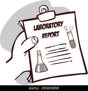 Vector illustration of Laboratory Report Stock Vector