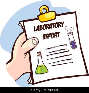 Vector illustration of Laboratory Report Stock Vector