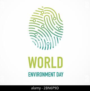 World Environment day, go green concept design. Vector illustration Stock Vector