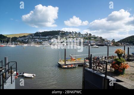 View from Dartmouth looking across the River Dart towards Kingswear, South Hams, Devon, England, UK Stock Photo