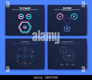 Big set of infographics elements. EPS10. Infographic for brochure, web banner Stock Vector