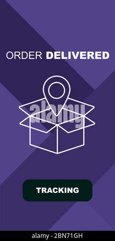 Tracking parcel home delivery icon, outline style Stock Vector Image ...