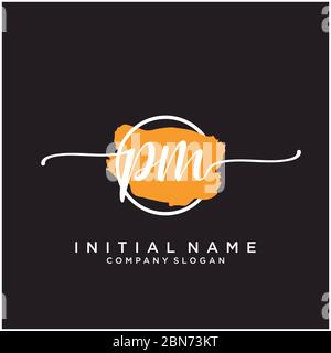 Initial Letter PM Logo, Simple Alphabet Logo Stock Vector - Illustration of  abstract, initials: 241805476
