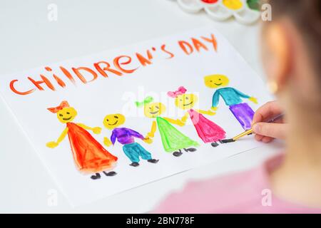 Children's day drawing easy| How to draw Children's day poster drawing step  by step - YouTube