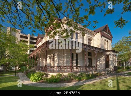 Hirshfeld House in Victorian and Eastlake style in Austin, Texas, USA Stock Photo