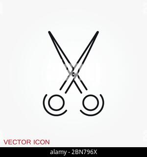 Scissors icon. Vector scissors isolated on background Stock Vector