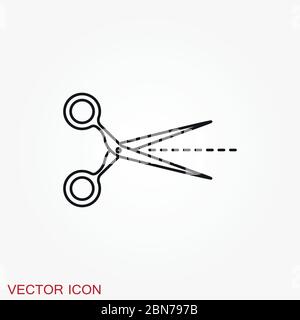 Scissors icon. Vector scissors isolated on background Stock Vector