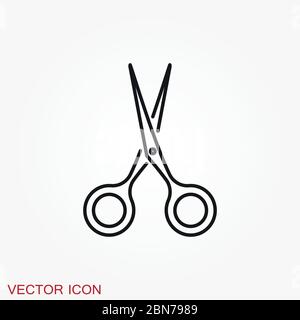 Scissors icon. Vector scissors isolated on background Stock Vector