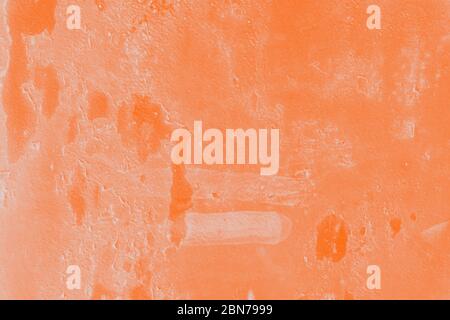 Orange abstract texture background. Old metal surface with spots and scratches Stock Photo