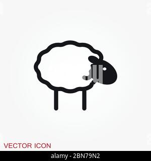 Sheep icon. Animal symbol, Logo design for the company. Stock Vector