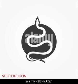 Snake vector icon, animal symbol isolated on background. Stock Vector