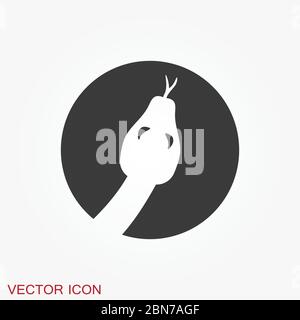 Snake vector icon, animal symbol isolated on background. Stock Vector