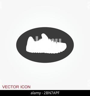 Sneakers vector icon, shoes symbol isolated on background. Stock Vector