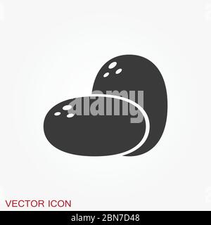 Vegetables vector icon, symbol isolated on background. Stock Vector