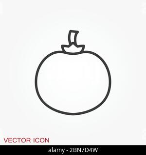 Vegetables vector icon, symbol isolated on background. Stock Vector