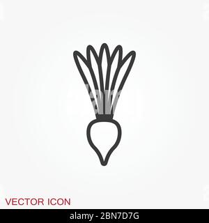 Vegetables vector icon, symbol isolated on background. Stock Vector