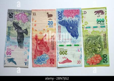 Argentine peso, peso argentino, Argentinischer Peso, argentin peso, ARS, Argentina, South America Stock Photo