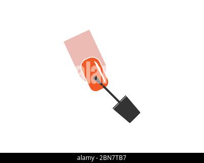Finger nail polish icon. Vector illustration, flat design. Stock Vector