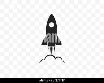 Launch, rocket, startup icon. Vector illustration, flat design. Stock Vector