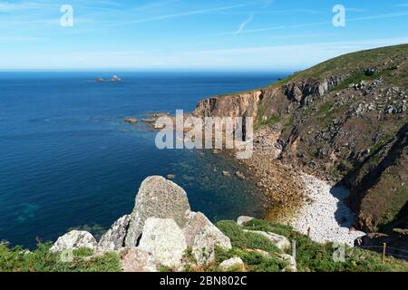 cot cove at porth nanven in cornwall, england, britain Stock Photo