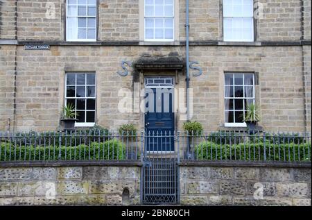 Regency property in the Peak District town of Bakewell Stock Photo