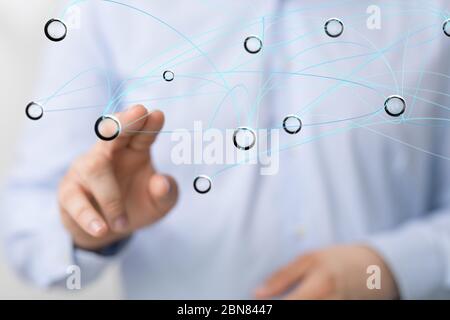 A code data concept in hand Stock Photo