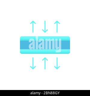 Breathable mattress vector icon symbol isolated on white background Stock Vector