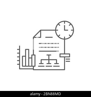 Business report symbol. Statistics And Analytic vector isolated on white background Stock Vector