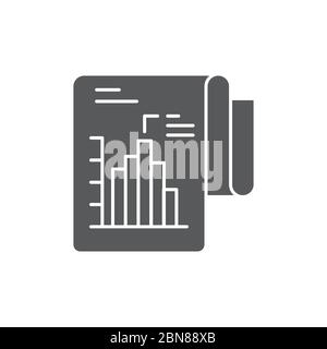 Business report symbol. Statistics And Analytic vector isolated on white background Stock Vector