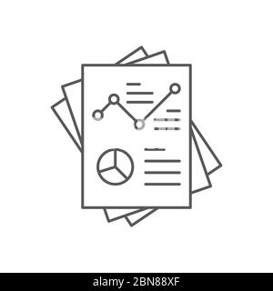 Business report symbol. Statistics And Analytic vector isolated on white background Stock Vector