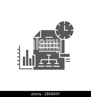 Business report symbol. Statistics And Analytic vector isolated on white background Stock Vector