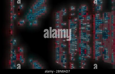 A Software, web development, programming concept. Abstract Programming  3d Stock Photo