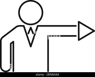 Business corporate direction icon. Outline business corporate direction vector icon for web design isolated on white background Stock Vector