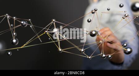A 2d rendering Cloud computing, Cloud Computing Concept Stock Photo