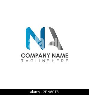Initial Letter NA Logo Design Vector Template. Creative Abstract NA Letter Logo Design Stock Vector