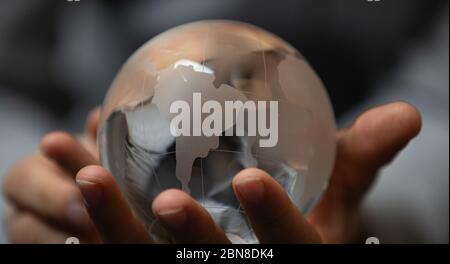 A global world concept glass business Stock Photo