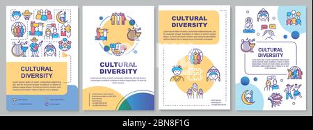 Cultural diversity brochure template Stock Vector