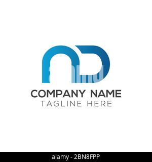 Initial Letter ND Logo Design Vector Template. Creative Abstract ND Letter Logo Design Stock Vector