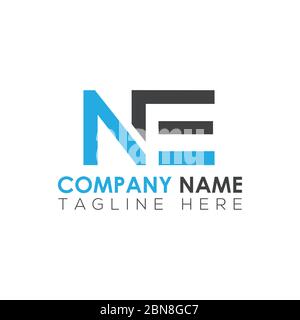 Initial Letter NE Logo Design Vector Template. Creative Abstract NE Letter Logo Design Stock Vector
