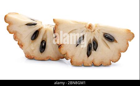 Custard apple fruit isolated on white background Stock Photo