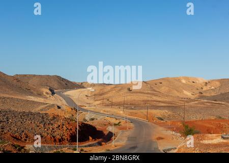 Scenic views of Muscat mountains, Oman Stock Photo