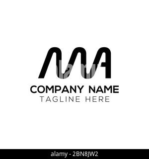 Initial MA letter Logo Design vector Template. Abstract Letter MA logo Design Stock Vector