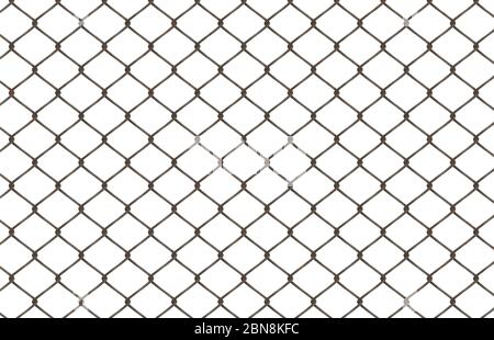 metal chainlink fence Stock Photo