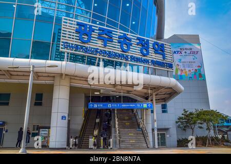 Gwangju,South Korea 1/14/2020  Korail Gwangju-Songjeong  Railway Station Stock Photo