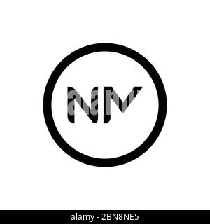NMM letter logo design on white background. NMM creative initials circle  logo concept. NMM letter design. 16229149 Vector Art at Vecteezy