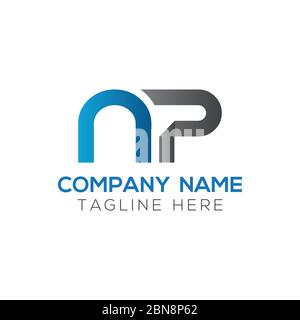Initial Letter NP Logo Design Vector Template. Creative Abstract NP Letter Logo Design Stock Vector
