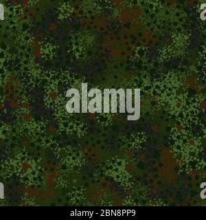 Camouflage pattern background. Classic clothing style masking camo repeat print Stock Vector
