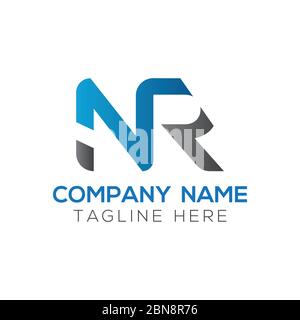 Initial Letter NR Logo Design Vector Template. Creative Abstract NR Letter Logo Design Stock Vector