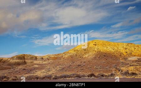 Desert Colorful landscape at mountains in New Mexico with sky Stock Photo